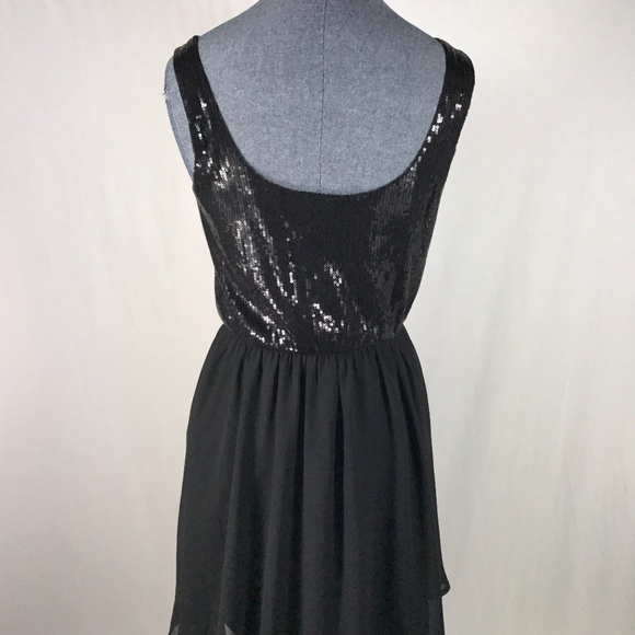 Nollie Women's Size M Black Solid Dress w/ Sequins - Picture 3 of 8